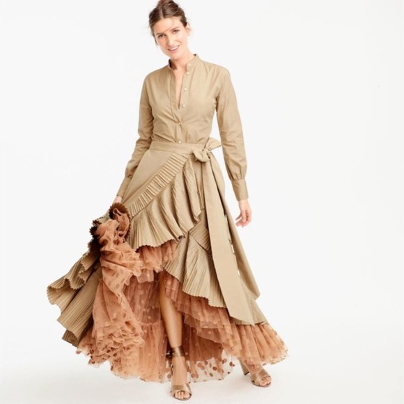 j crew ruffle wrap skirt